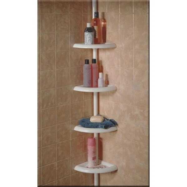 (1)-Zenith Zenna Home Plastic 12 In. x 97 In. Shower Bathtub Caddy 2153WW2 - Image 1 of 1