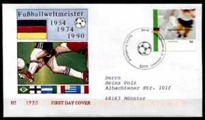 Fußball. Fußballweltmeister 20Jh. FDC(1)-Brief. Bonn. BRD 2002 - Bild 1 von 1