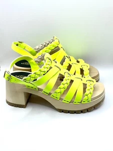 Sandalias de gladiador Swedish Hasbeens talla EU 39 de cuero amarillo nuevas con caja - Imagen 1 de 7
