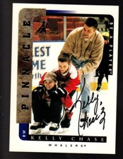1996-97 BAP Be A Player AUTOGRAPH #60 Kelly Chase HARTFORD WHALERS