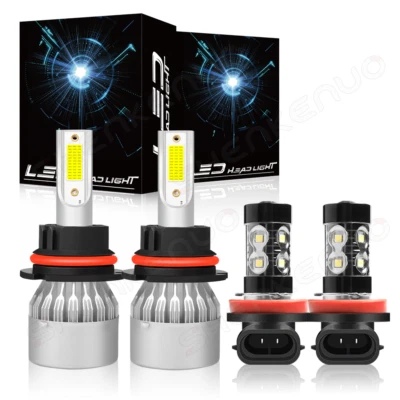 For Chevrolet Equinox 2005 2006 2007 2008 2009 LED Headlight Fog Light Bulbs Kit - Image 1 of 4