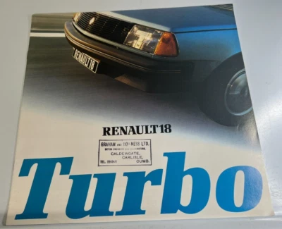 1980 Renault 18 Turbo Car Sales brochure - Image 1 of 4