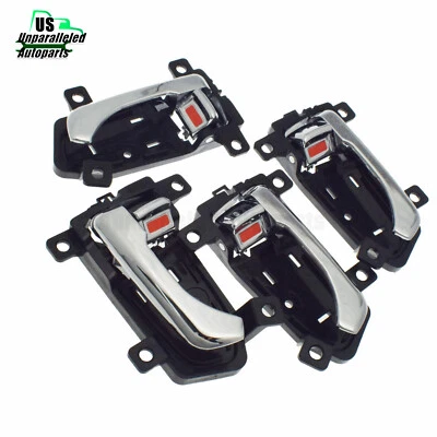 Fits Kia Sportage 2011-2016 Inside Door Handles Chrome Front Rear Left Right Set - Image 1 of 4