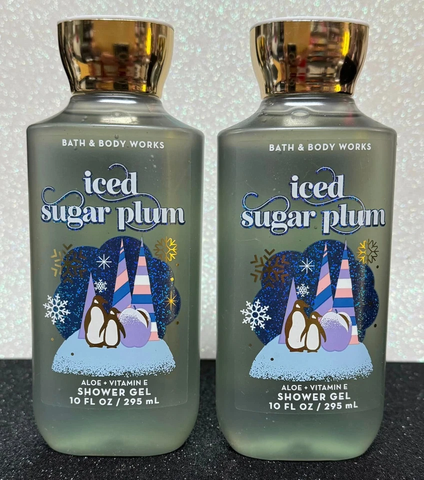Bath & Body Works Iced Sugar Plum Shower Gel ~ 2 Pk Free Ship Full Size - Image 1 of 1