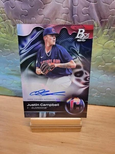 2023 Bowman Platinum Justin Campbell Auto Cleveland Guardians #TOP-31 - Picture 1 of 2