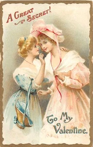 J58/ Valentine's Day Love Holiday Postcard c1910 Pretty Women 143 - Picture 1 of 4