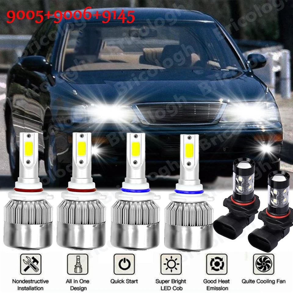 For Toyota Avalon 1995-2007 LED Headlight Bulbs High & Low Beam Combo Fog light - Image 1 of 4