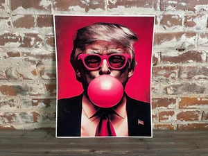 TRUMP POSTER, MAGA, Election 2024, Political Swag, 16x20 IN, BUBBLE GUM Photo - Picture 1 of 4