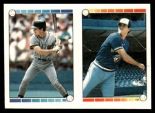 1989 Topps Stickers #85 / 195 Brett Butler / Tom Henke NRMT or Better