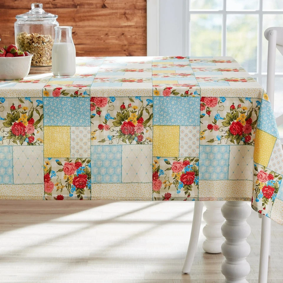 The Pioneer Woman Sweet Rose Patchwork Fabric Tablecloth, 60" W x 102" L - Image 1 of 4