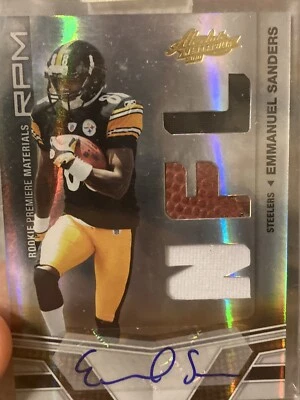 2010 Panini Absolute Memorabilia Jersey Ball RPM Emmanuel Sanders Auto 250/299 - Image 1 of 2
