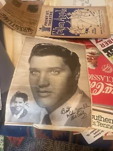 "Póster autógrafo de Elvis Presley años 50 18"" X 25""" - Imagen 1 de 11