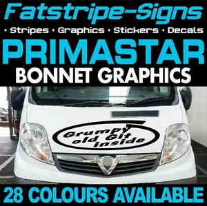 passend für Nissan Primastar Grumpy Old Git innen Motorhaube Aufkleber Grafik Camper Van - Bild 1 von 2
