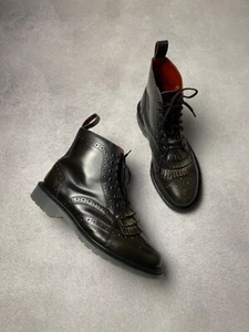 Doc Dr. Martens Ailee leather brogue mid boots made in England US(M)8 US(W)9 - Picture 1 of 17