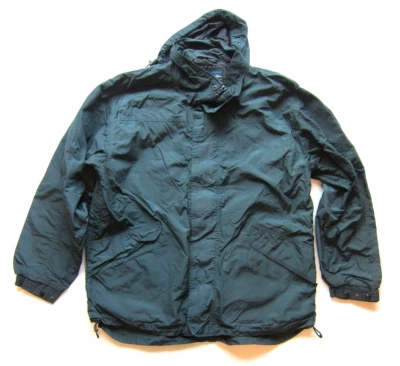 Spiewak Golden Fleece Green Zip Hooded Vented Windbreaker Rain Jacket Men L - Image 1 of 4