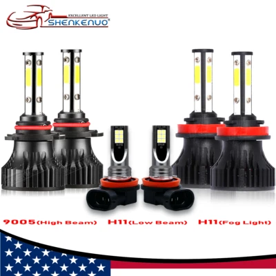 For Saab 9-7x 2005-2009 LED Headlight High Low Fog Light Bulbs Combo Kit 6000K - Image 1 of 4