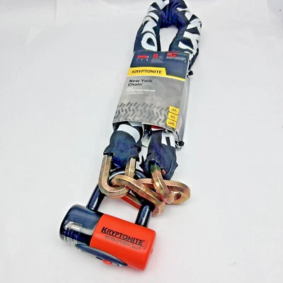 New York Chain Lock Series 1210 +  Evolution 4 Disc Lock 9/10 Rating - Image 1 of 4