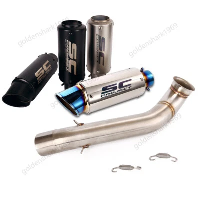 Reserve Catalyst Mid Exhaust Pipe Modified 51mm Mufflers for Duke 690 2012-2018 - Image 1 of 4
