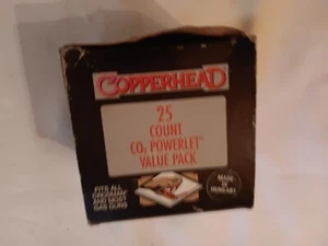 Copperhead CO2 Powerlet Cartridges Value Pack - 25 Count Box, Only 17, +1 daisy - Picture 1 of 15