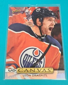 2019-20 Upper Deck UD Canvas #C206 Leon Draisaitl Edmonton Oilers HOCKEY Card I8 - Picture 1 of 2