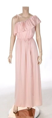 Dance Allure Vintage 80s Pink Maxi Bridesmaid Party Prom Dress sz 12 - Image 1 of 3