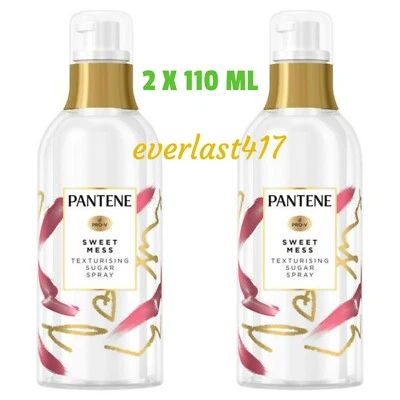Pantene Sweet Mess Sugar Spray Texturising Non-Sticky Dry Hair 110ml 2 Pack - Image 1 of 4