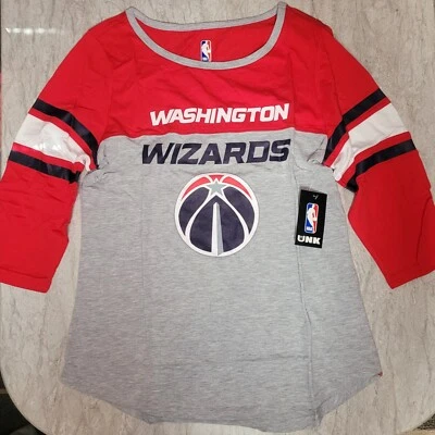 Camiseta NBA Washington Wizards Raglán Manga 3/4 Para Mujer XL - Totalmente Nueva Foto 1 de 4
