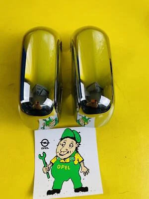 Neuf + Original Opel OLYMPIA Rekord P2 Stoßstangenhörner Chrome Derrière - Photo 1/4