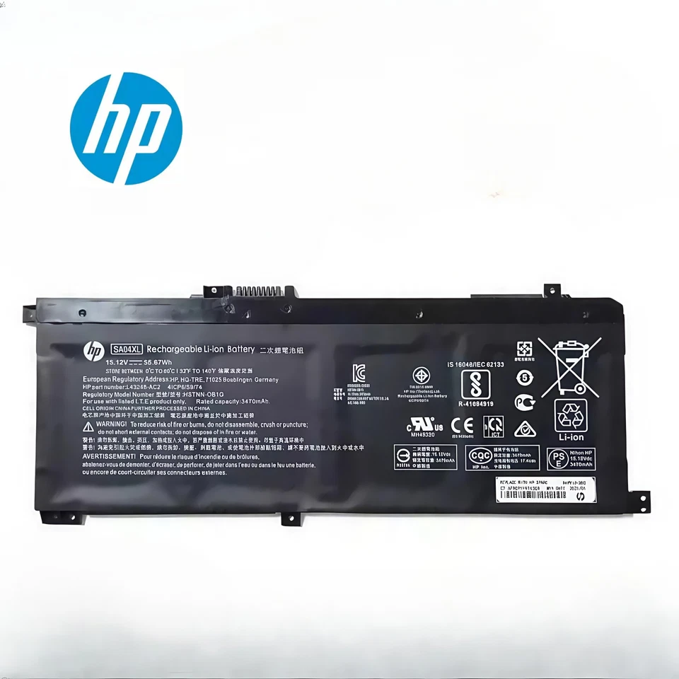 Batería genuina SA04XL para HP Envy X360 15-DR 15-DR0010TX HSTNN-OB1G L43267-005 Foto 1 de 3
