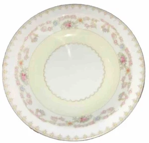 "LOTE VINTAGE DE 3 CUENCOS DE SOPA CON BORDE DE PORCELANA FLORAL ALADDIN SUSSEX JAPÓN 7-3/4"" USADOS EN EXCELENTE ESTADO" - Imagen 1 de 9