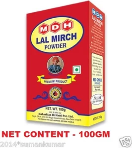 MDH Lal Mirch Chilli Powder Indian Grounded Spice Masala for Indian Recipes100g - Picture 1 of 1