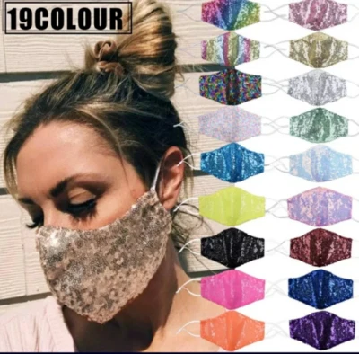 Face mask Adult Rhinestone face mask Sequin Bling Bridal Wedding Luxury masks - Image 1 of 4