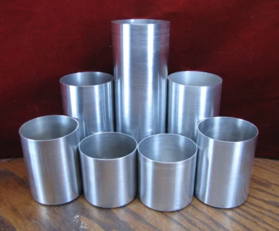 3" Candle Molds (7) 9"/2x6"/2x4"/2x3" Pillar Aluminum Contour base - Image 1 of 3