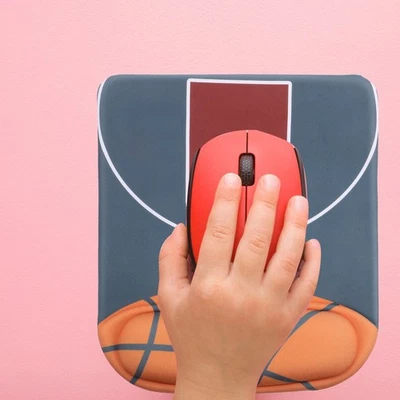  Computer Mouse Pad Basketball Pattern Mouse Wrist Rest Office Mouse Wrist Pad - Image 1 of 4