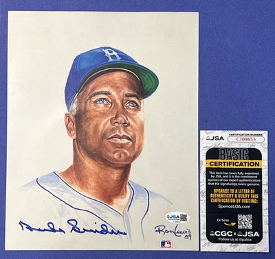 Duke Snider Signed 8x10 Photo Brooklyn Dodgers JSA COA CI09653 - Image 1 of 3