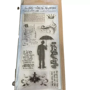 Tim Holtz Visual Artistry Stamps PURELY RANDOM Acrylic Cling Stamps NEW Rare - Picture 1 of 1