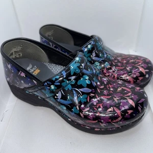 Dansko  XP 2.0 Multicolor Floral Patent Leather Clogs Size EU 38 US 7.5-8 - Picture 1 of 7