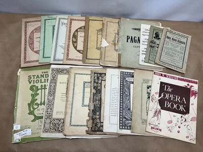 18pc Lot of Antique Vintage Sheet Music - For Violin / Piano - Folios, Books - Image 1 of 4