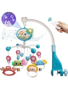 Baby Mobile Bett Glocke für Kinderbett Krippe Mit Licht & Musik - Bild 1 von 3
