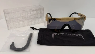 PIT VIPER The Gold Standard POLARIZED Sunglasses Gold Mirror Single Wide NEW - Image 1 of 4