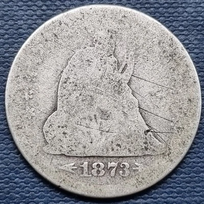 1873 Seated Liberty Quarter 25c Circulated Poor Lowball #93640 - Image 1 of 2