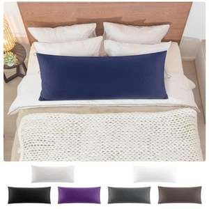 100% Cotton Body Pillowcases 1Pcs Soft with Zipper Closure - Picture 1 of 19