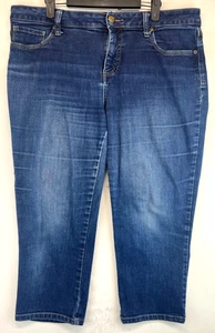 St. John's Bay Jeans - Damen Größe 14 - Blau - Cropped - Distressed (4381) - Bild 1 von 19
