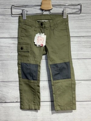 Hanna Andersson Boys Khaki Cargo Pants Pockets Elastic Waist Size 3 US 90  cm - Image 1 of 4