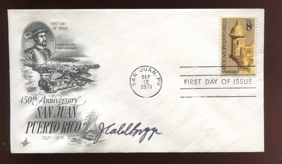 J. Caleb Boggs US Delaware Senator Signed San Juan Puerto Rico Cover DC2606 - Image 1 of 1