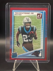 2025 Panini Donruss #326 Trevor Etienne Red Press Proof Rated Rookie - Picture 1 of 2