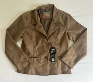 Neu mit Etikett A Collezioni Luxus Damen Gr. M hellbraune Wildlederjacke - Bild 1 von 10