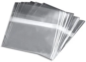 100-Pak =RESEALABLE= Plastic Wrap Sleeves for CARDBOARD SLEEVES & SLIM POLY CASE