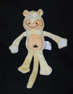 Doudou peluche singe jaune orange VERTBAUDET scratch aux mains 22 cm NEUF - Picture 1 of 1