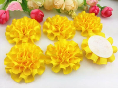 DIY 50pcs satin ribbon Peony Flower Appliques/craft/Wedding decoration - Image 1 of 3